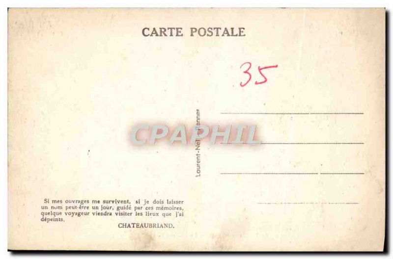 Old Postcard Combourg Chateau And I & # 39Etang