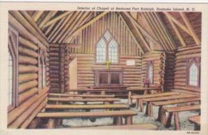 North Carolina Roanoke Island Interior Of Chapel At Restored Fort Raleigh