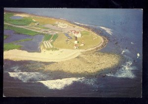 Narragansett, Rhode Island/RI Postcard, Aerial Of Point Judith Lighthouse/Light