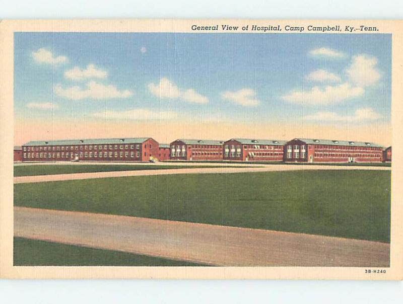 Unused Linen HOSPITAL SCENE Camp Campbell - Clarksville Tennessee TN J9356