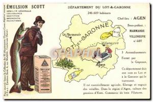 Old Postcard Emulsion Scott Department Lot et Garonne Marmande Villeneuve sur...