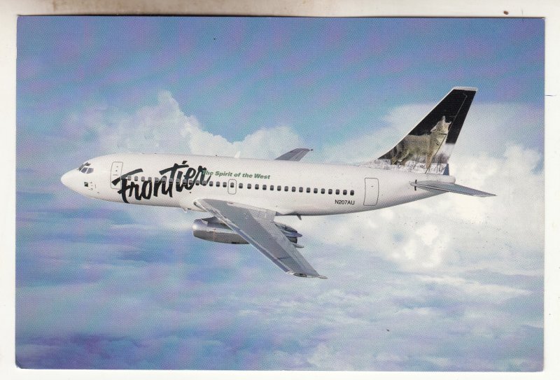 P3153 vintage postcard frontier airlines in flight the low fare choice
