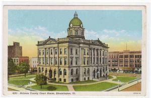 Court House Bloomington Illinois linen postcard