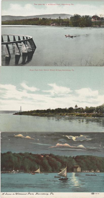 (6 cards) Waterways and Lakes near Harrisburg PA, Pennsylvania - DB