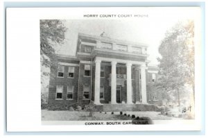 Horry County Court House Conway SC South Carolina Real Photo RPPC Postcard (ES3)