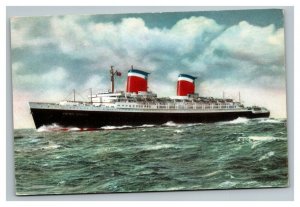 Vintage 1940's Postcard SS United States Transatlantic New York to Europe