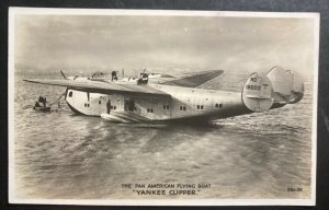 Mint Real Picture Postcard Pan American Flying Boat Yankee Clipper