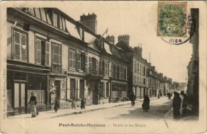 CPA pont-sainte-maxence mairie and rue neuve (1207665) 