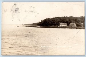 Clearlake Iowa IA Postcard RPPC Photo View of West End 1914 Antique Posted