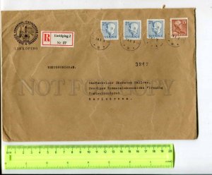 400369 SWEDEN 1955 year real posted registered Linkoping old COVER