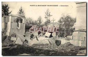 Old Postcard Pont a Mousson Bombard Cemetery Army