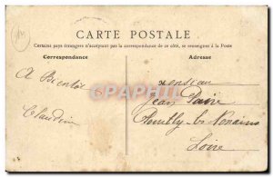 Ouistreham Old Postcard Harbor at low tide (lighthouse beacon)