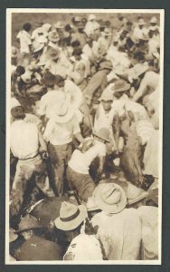 Ca 1913 PPC* Philippines People Scrabbling Over Each Other For Food See Info
