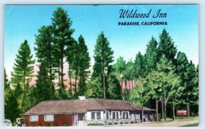 PARADISE, California CA~ Roadside WILDWOOD INN Motel 1960s Butte County Postcard