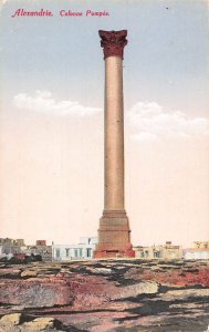 B140 Egypt Alexandria Colonne Pompee Column vintage postcard