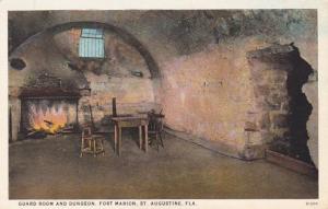 Florida St Augustine Fort Marion Guard Room and Dungeon Curteich