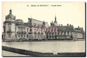 Old Postcard Chateau de Chantilly the West Facade