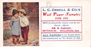 LC Orrell & Co's Wall Paper Samples Greenfield, IN, USA Advertising Unused no...