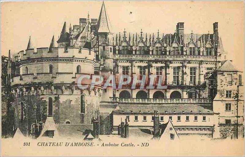 'Old Postcard Chateau d''Amboise'