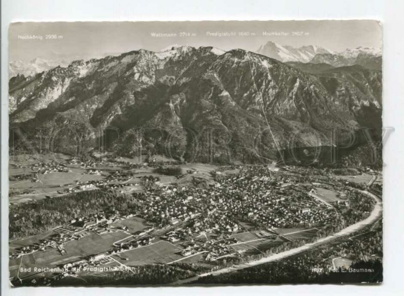 440910 Germany 1956 Bad Reichenhall cancellation RPPC cable car advertisement