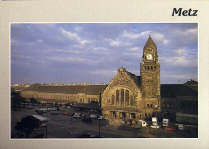 POSTAL 56894: Metz (Moselle) The Station