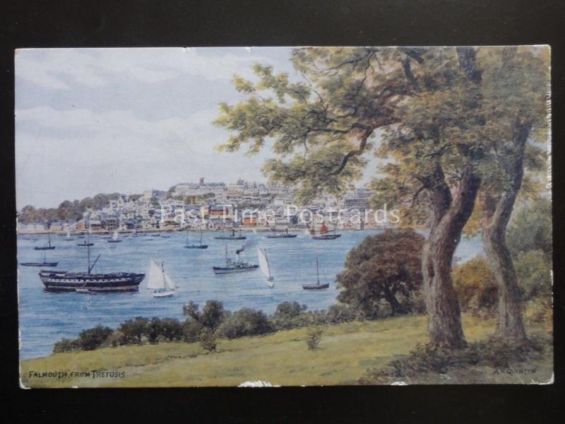 Cornwall FALMOUTH from TREFUSIS - Old Postcard by J. Salmon 2320