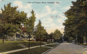 Ohio Ashtabula View Of Prospect Street 1910 Curteich sk1088