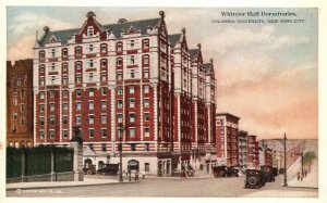 Vintage Postcard 1920's Whittier Hall Dormitories Columbia University New York