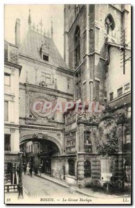 Old Postcard Rouen Grosse Horloge