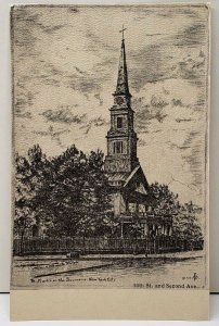 New York City Marks-in-The-Bouwerie Church Postcard F1