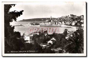 Old Postcard Menton Garavan shooting