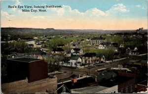 Bird's Eye View Miles City Montana Postcard Bloom Bros Mamie Miles Miles City