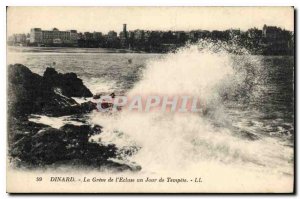 Old Postcard Dinard La Greve of the Lock a Storm Day