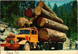 Oregon Logging Truck c1971 Vintage Postcard I64