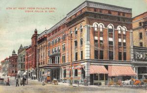 Sioux Falls South Dakota 9th Street Scene Historic Bldgs Antique Postcard K24299