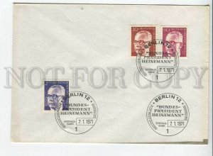 446646 GERMANY WEST BERLIN 1971 year special cancellations president Heinemann