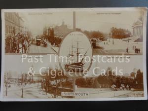 Hampshire: Portsmouth Multiview RP c1912 NAVAL BARRACKS etc. ALL IMAGes SHOWN