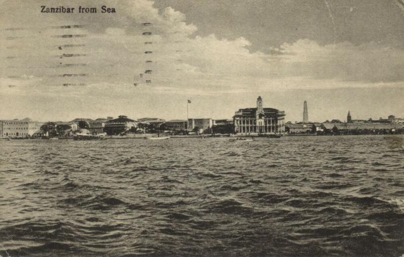 tanzania, ZANZIBAR, View from the Sea (1910s)