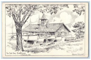 1967 The Oak Bay Boathouse Victoria BC Quebec Canada Vintage Postcard