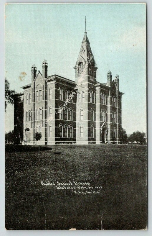 Webster City Iowa~Public School House~Published by the Hub~1909 CU Williams 