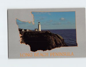 Postcard North Head Lighthouse Long Beach Peninsula Washington USA