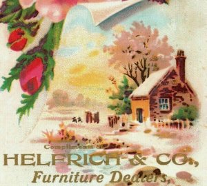 1880's-90's Helfrich & Co. Furniture Dealers Cottage Scene P176