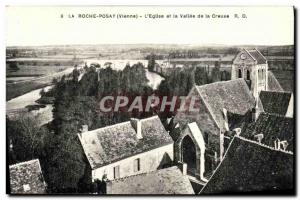 Old Postcard La Roche Posay The Church and the Valley of the Creuse