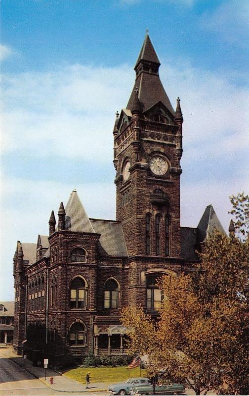 Butler Pennsylvania~Butler County Court House~Built 1885 from Local Stones~1950s