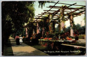 Vtg Pasadena California CA The Pergola Hotel Maryland 1910s View Postcard