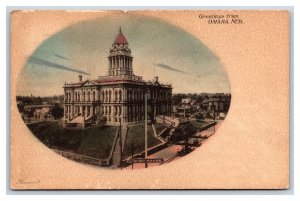 Courthouse Building Omaha NE Nebraska 1908 DB Postcard V16