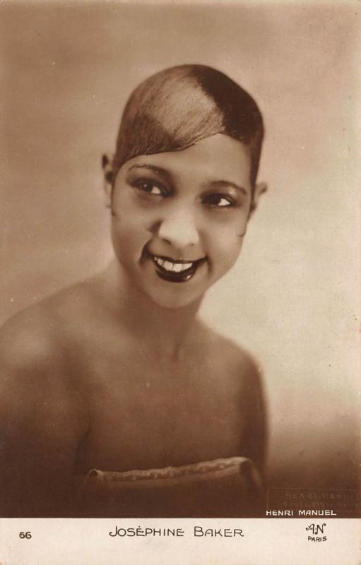 Josephine Baker Entertainer Films Henri Manuel, 66 RPPC postcard