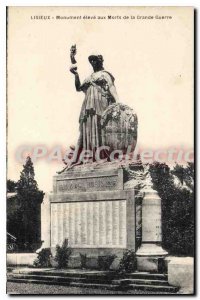 Old Postcard Lisieux high Monument to the Great War Dead