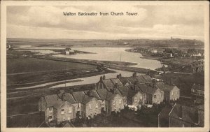 Walton Backwater From Church Tower c1910 Unused Postcard