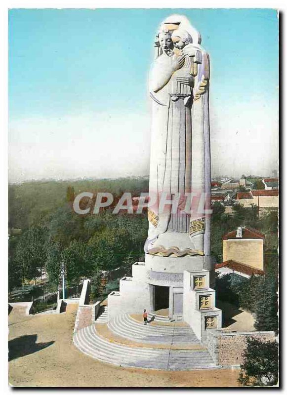Modern Postcard Shrine of Our Lady of the Sacred Heart Relief Mas La Monument...